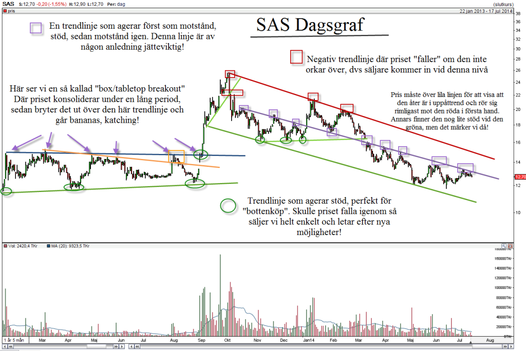 SAS - Trendlinjer